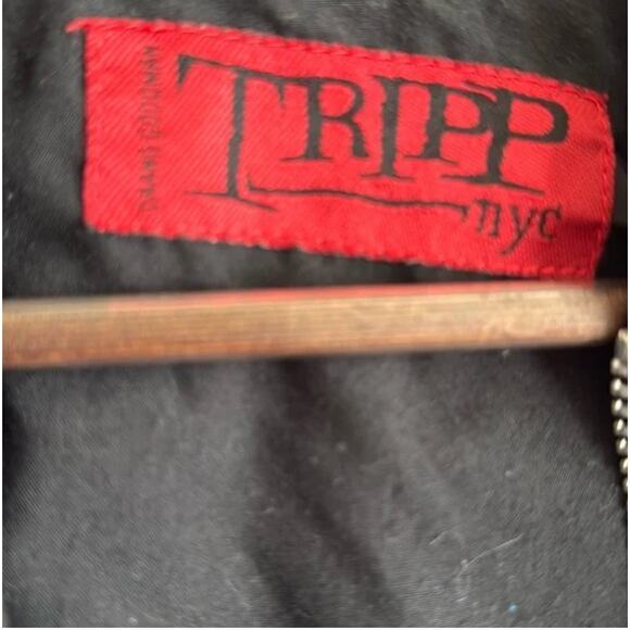 TRIPP Nyc Black Bomber Jacket Sz XL - Picture 3 of 5